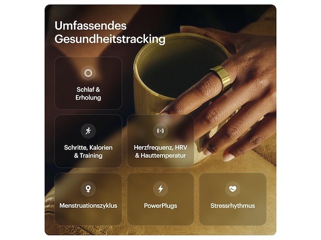 Ring air advanced sleeptracking wearable maat 12 goud - afbeelding 4 van  5