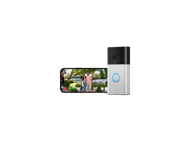Ring battery video doorbell draadloos 1440p hd-video zilver - afbeelding 1 van  3