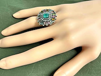 Ring met natuurlijke edelstenen en diamant - afbeelding 2 van  5