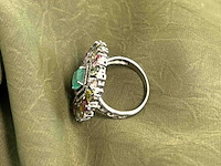 Ring met natuurlijke edelstenen en diamant - afbeelding 5 van  5