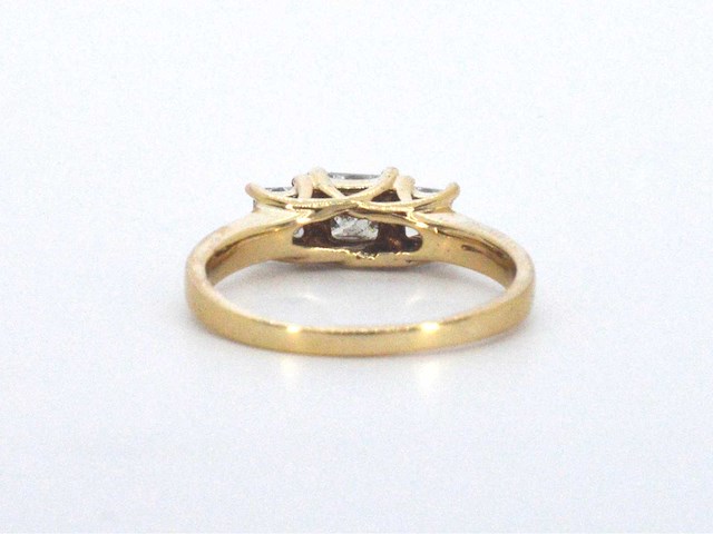 Ring met princess geslepen diamanten 1.00 carat totaal - afbeelding 7 van  9