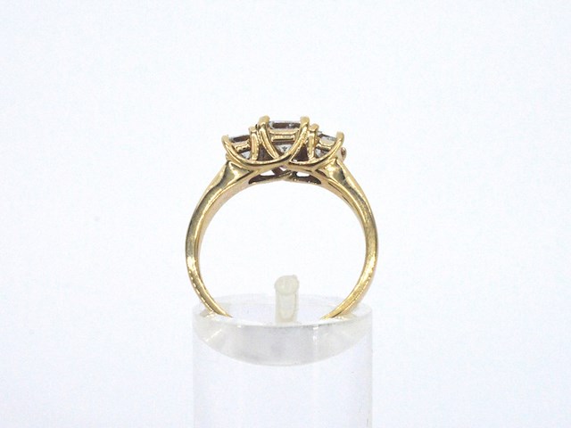 Ring met princess geslepen diamanten van 1.00 carat totaal - afbeelding 6 van  10