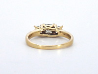 Ring met princess geslepen diamanten van 1.00 carat totaal - afbeelding 7 van  10