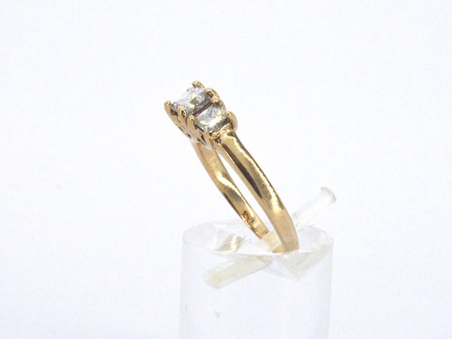 Ring met princess geslepen diamanten van 1.00 carat totaal - afbeelding 9 van  10
