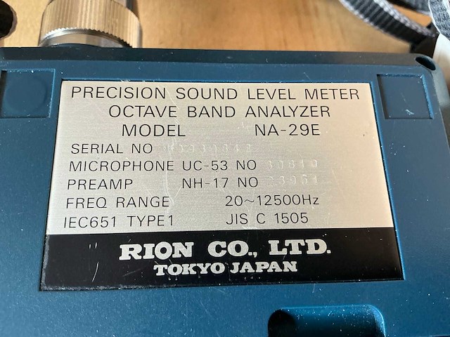 Rion na-29e precisie geluidsniveaumeter - afbeelding 3 van  3