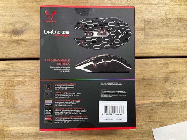 Riotoro uruz z5 lightning gamingmouse - afbeelding 2 van  2