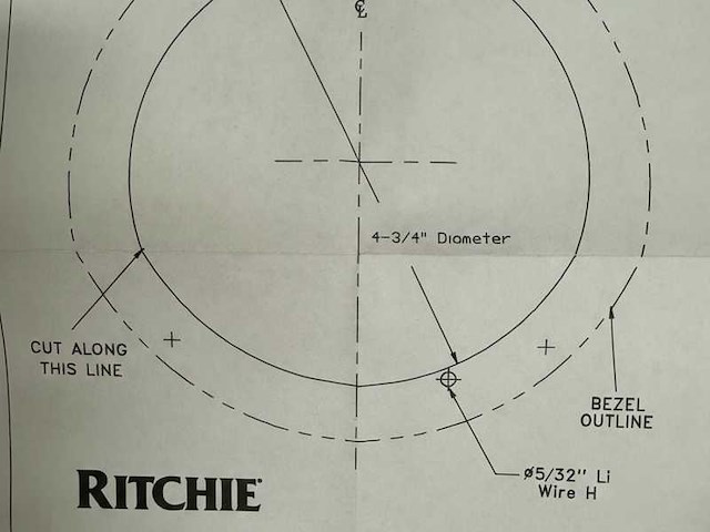 Ritchie helmsman hf-72 flush mount compass black - afbeelding 6 van  6