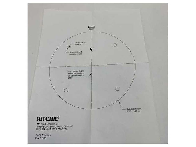 Ritchie navigator dnp-200 liquid black kompas (binnacle mount) - afbeelding 4 van  4