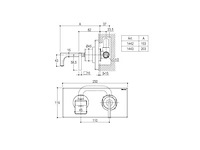 Ritmonio chrome build in single liver water blade tab - h0ba1442dxcrl - afbeelding 6 van  6
