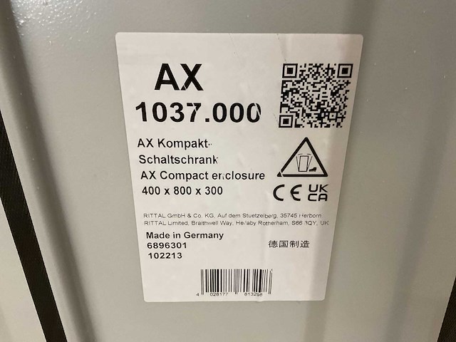 Rittal ax kompakt 1037.000 schakelkast - afbeelding 3 van  3