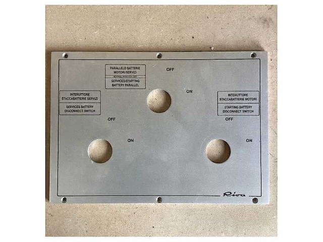 Riva battery switch panel plate silver - afbeelding 2 van  2