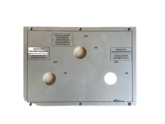 Riva battery switch panel plate silver - afbeelding 1 van  3