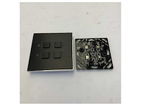 Riva plh skin 4-button plate chrome black front - 470819 - afbeelding 2 van  2