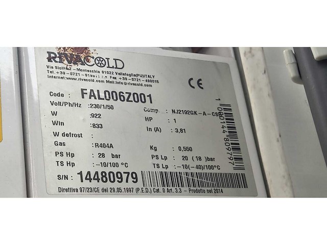 Rivacold fal006z001 - koelcel - afbeelding 2 van  3