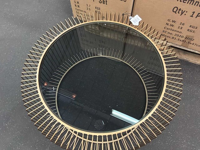 Riverdale - salontafel rocco goud 82cm - goud - afbeelding 1 van  8