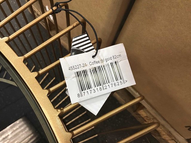 Riverdale - salontafel rocco goud 82cm - goud - afbeelding 3 van  8