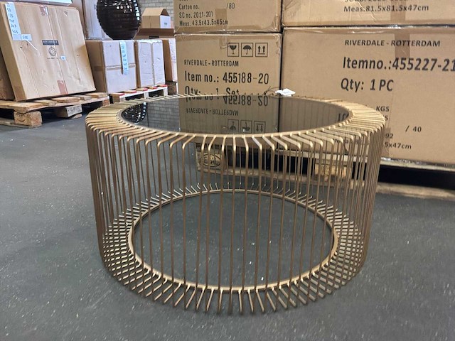 Riverdale - salontafel rocco goud 82cm - goud - afbeelding 5 van  8