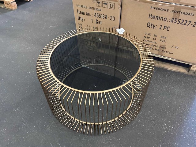 Riverdale - salontafel rocco goud 82cm - goud - afbeelding 14 van  15