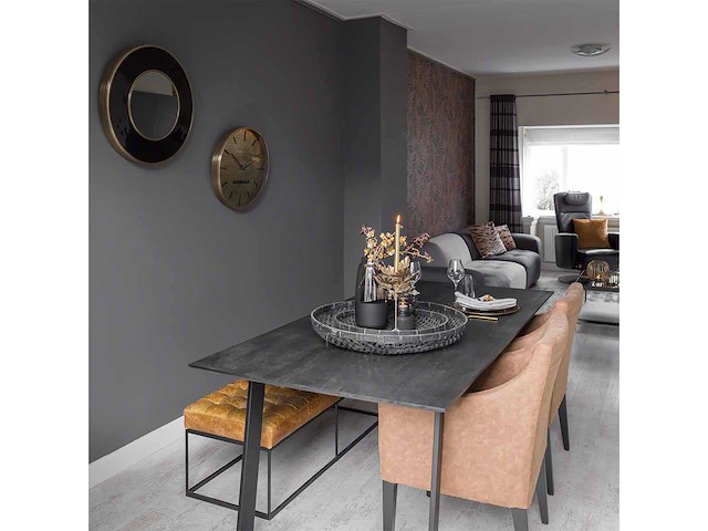 Riverdale - wandklok levy rond - ø50cm - goud (2x) - afbeelding 1 van  5