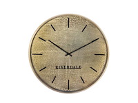 Riverdale - wandklok levy rond - ø50cm - goud - afbeelding 1 van  1