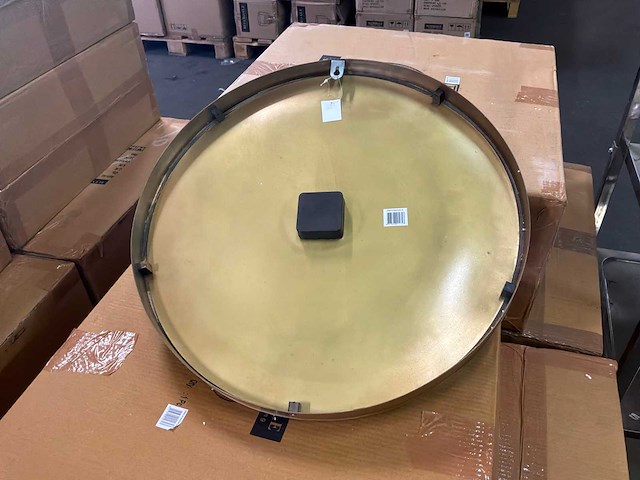 Riverdale - wandklok levy rond - ø50cm - goud - afbeelding 2 van  3