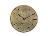 Riverdale - wandklok levy rond - ø50cm - goudprint - goud - afbeelding 6 van  7