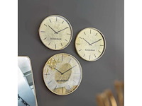 Riverdale - wandklok levy rond - ø50cm - goudprint - goud - afbeelding 1 van  6