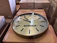 Riverdale - wandklok levy rond - ø50cm - goudprint - goud - afbeelding 2 van  6