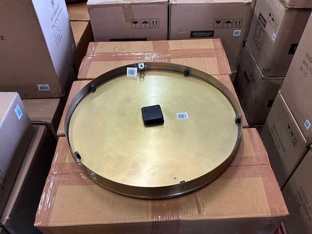 Riverdale - wandklok levy rond - ø50cm - goudprint - goud - afbeelding 5 van  8