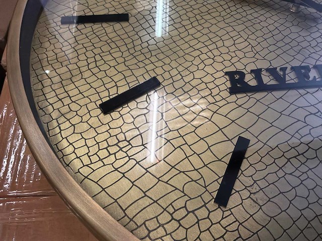 Riverdale - wandklok levy rond - ø50cm - goudprint - goud - afbeelding 3 van  9