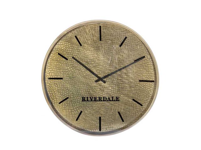 Riverdale - wandklok levy rond - ø50cm - goudprint - goud - afbeelding 6 van  9