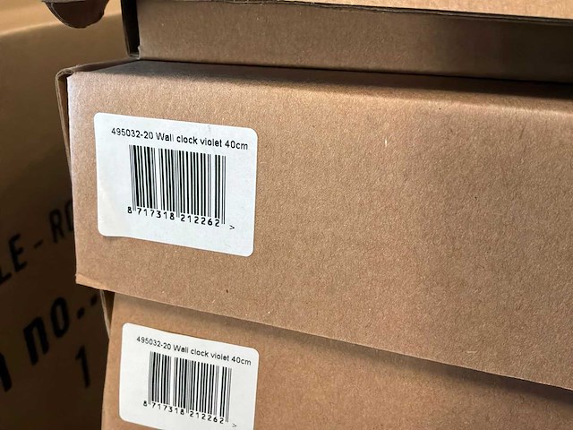 Riverdale - wandklok milena rond - ø40cm - violet - paars (2x) - afbeelding 3 van  3