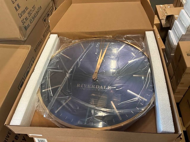 Riverdale - wandklok milena rond - ø40cm - violet - paars (2x) - afbeelding 4 van  5