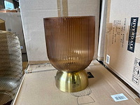 Riverdale - windlicht lois amber 24cm bruin (3x) - afbeelding 2 van  7