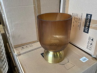 Riverdale - windlicht lois amber 24cm bruin (4x) - afbeelding 3 van  5