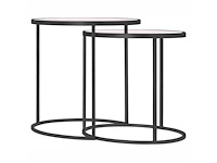 Riverdale bijzettafel romy zwart 50 cm (set van 2) (2x) - afbeelding 2 van  3