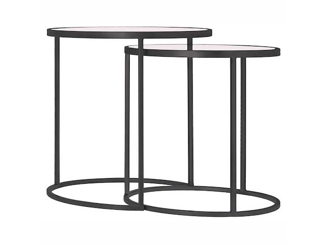 Riverdale bijzettafel romy zwart 50 cm (set van 2) - afbeelding 2 van  5