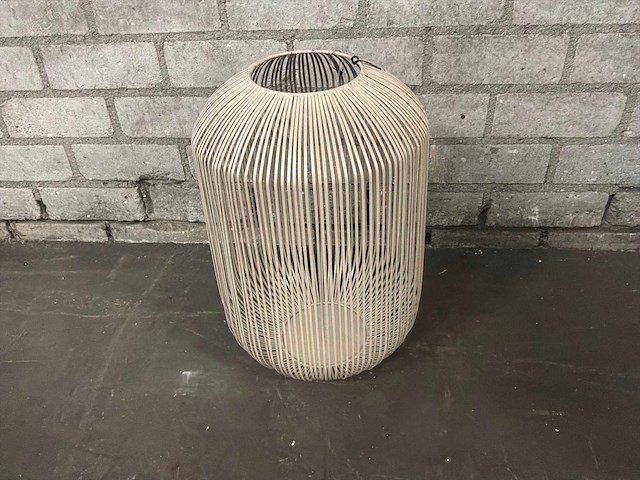 Riverdale flo windlicht 45cm - zand - afbeelding 6 van  8