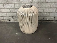 Riverdale flo windlicht 45cm - zand - afbeelding 4 van  6