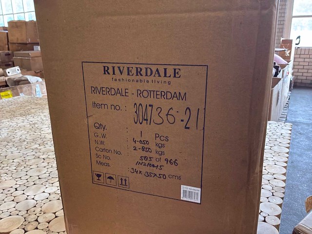 Riverdale flo windlicht 45cm - zand - afbeelding 8 van  9
