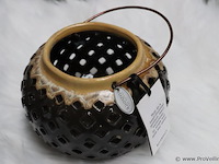 Riverdale hurricane brown waxinelichthouders - set van 2 stuks - afbeelding 3 van  8