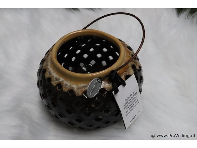 Riverdale hurricane brown waxinelichthouders - set van 2 stuks - afbeelding 6 van  8