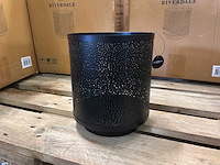 Riverdale hurricane windlicht zwart 24 cm (4x) - afbeelding 1 van  8