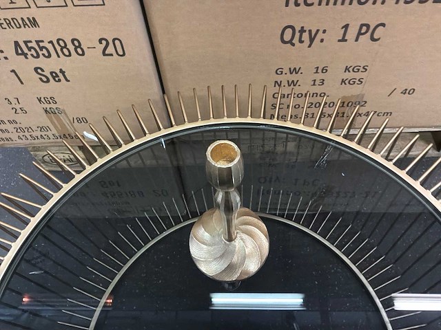 Riverdale kandelaar lue goud 21 cm (6x) - afbeelding 5 van  8