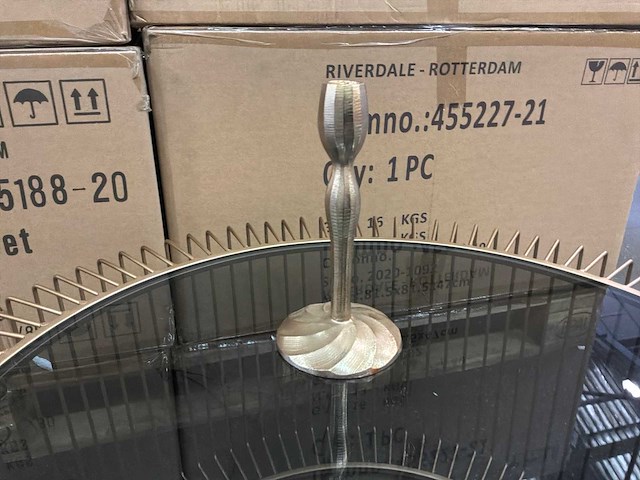 Riverdale kandelaar lue goud 21 cm (6x) - afbeelding 2 van  5