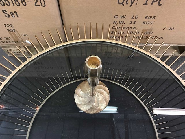 Riverdale kandelaar lue goud 21 cm (6x) - afbeelding 4 van  5