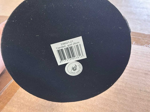 Riverdale kandelaar lue goud 26 cm (5x) - afbeelding 3 van  3