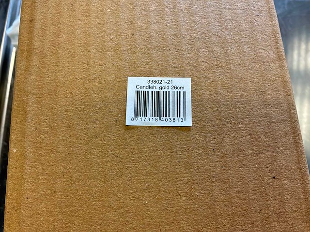 Riverdale kandelaar lue goud 26 cm (6x) - afbeelding 5 van  5