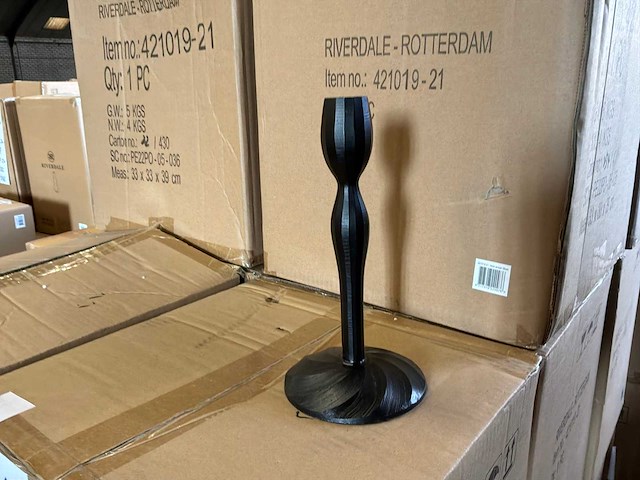 Riverdale kandelaar lue zwart 21cm (12x) - afbeelding 3 van  8