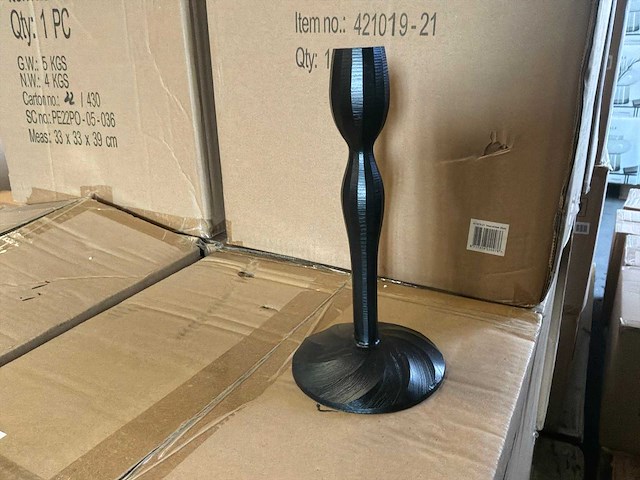 Riverdale kandelaar lue zwart 21cm (6x) - afbeelding 3 van  3